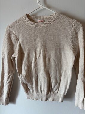 Cat & Jack Neutral Ribbed Yoke Sweater